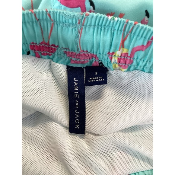 EUC‎ Boys Janie & Jack Flamingo Swim Trunks - Size 8 - Picture 4 of 5
